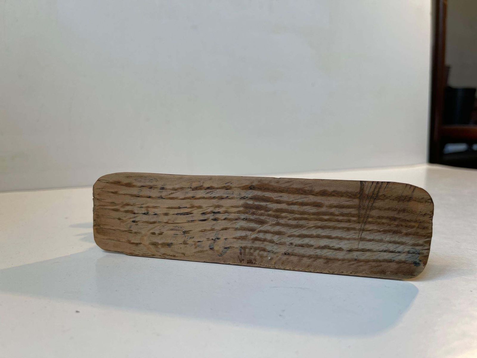 Antique Scandinavian Running Greyhound Hand Carved In Oak photo Art
