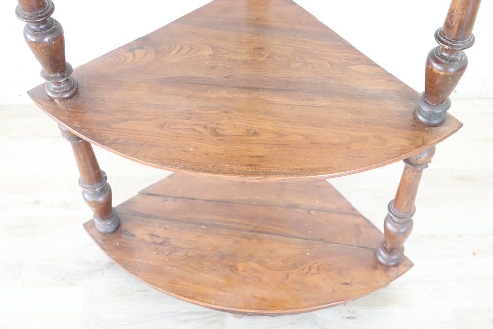 Antique Walnut Corner Shelves, 1850s photo vinterior
