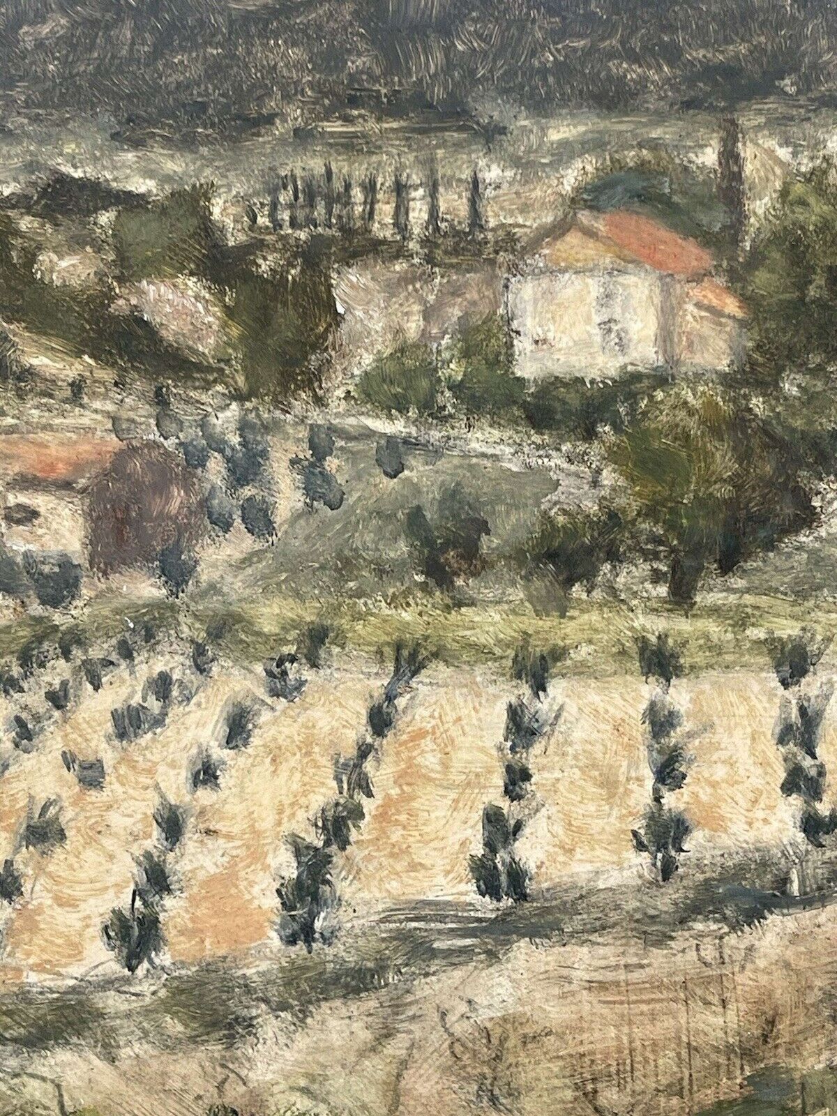 John Gordon Bill View From Les Cordiers Oil On Board 1971. photo furniture
