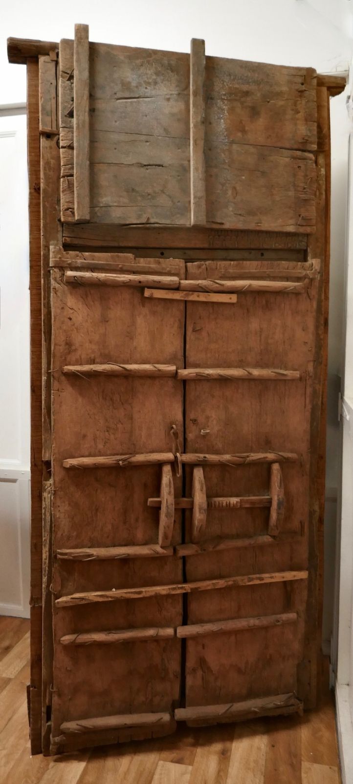 photo furniture Anglo Indian Painted Doors In Original Frame, Wall Art