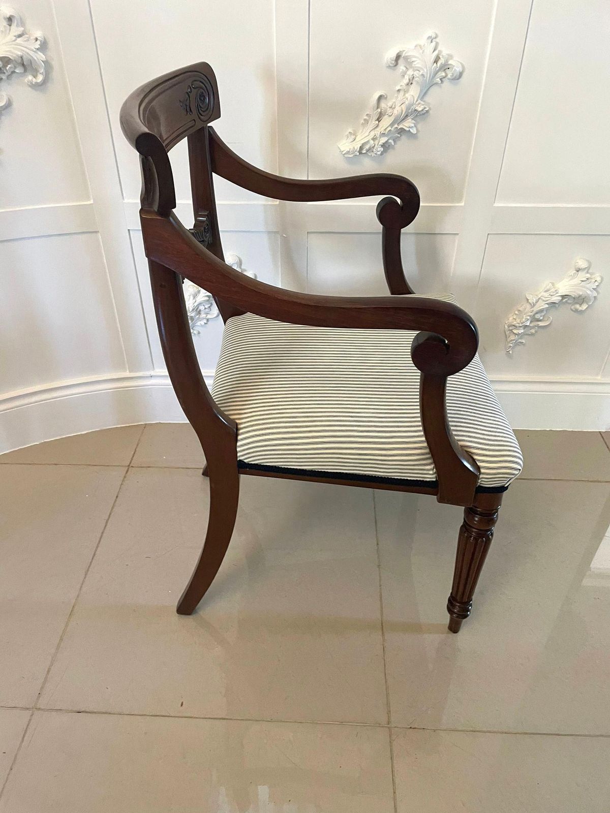 Antique Regency Quality Carved Mahogany Desk Chair photo 1125.0