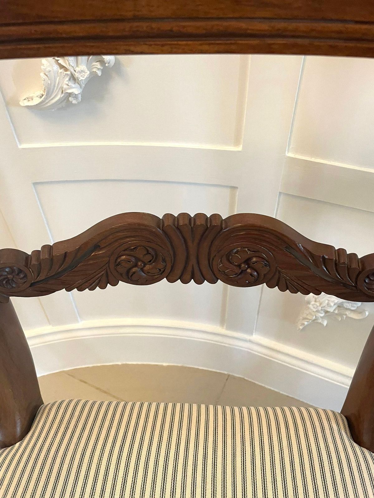 1125.0 Antique Regency Quality Carved Mahogany Desk Chair photo