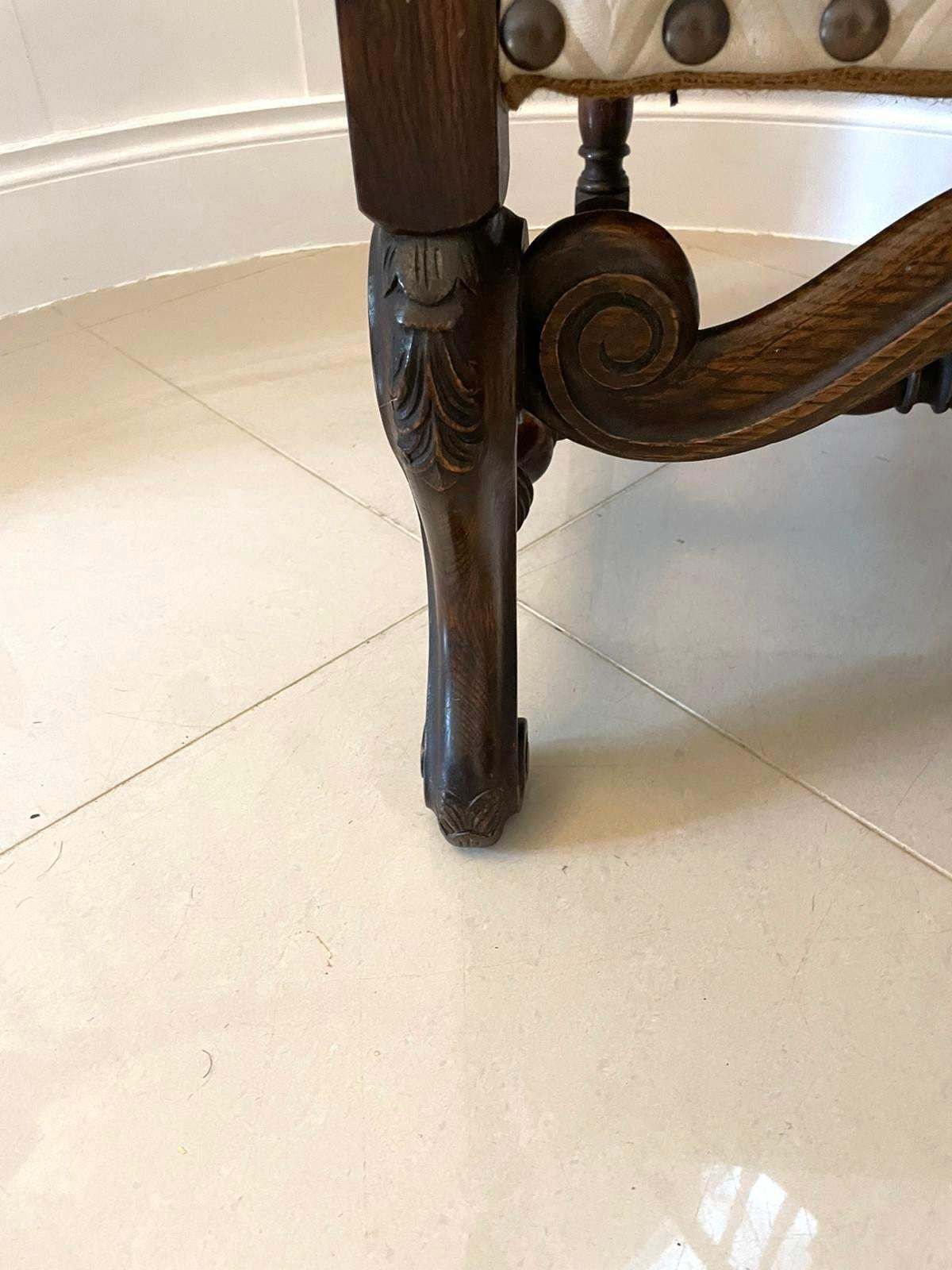photo for sale Antique Victorian Quality Carved Oak Armchair