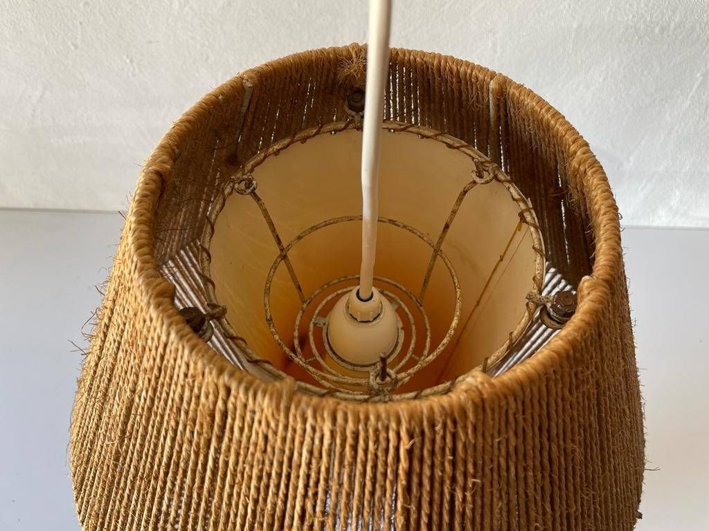 photo furniture Raffia Bast And Teak Large Pendant Lamp By Ib Fabiansen For Fog & Mørup, 1960s, Denmark