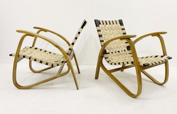 Pair Of Mid Century Bentwood Armchairs By Jan Vanek For Up Závody photo Furniture