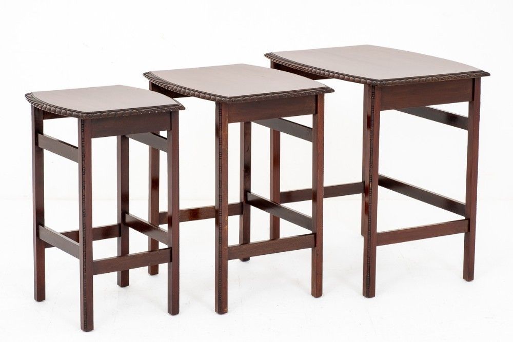 Mahogany Nest Of Tables Antique photo Furniture