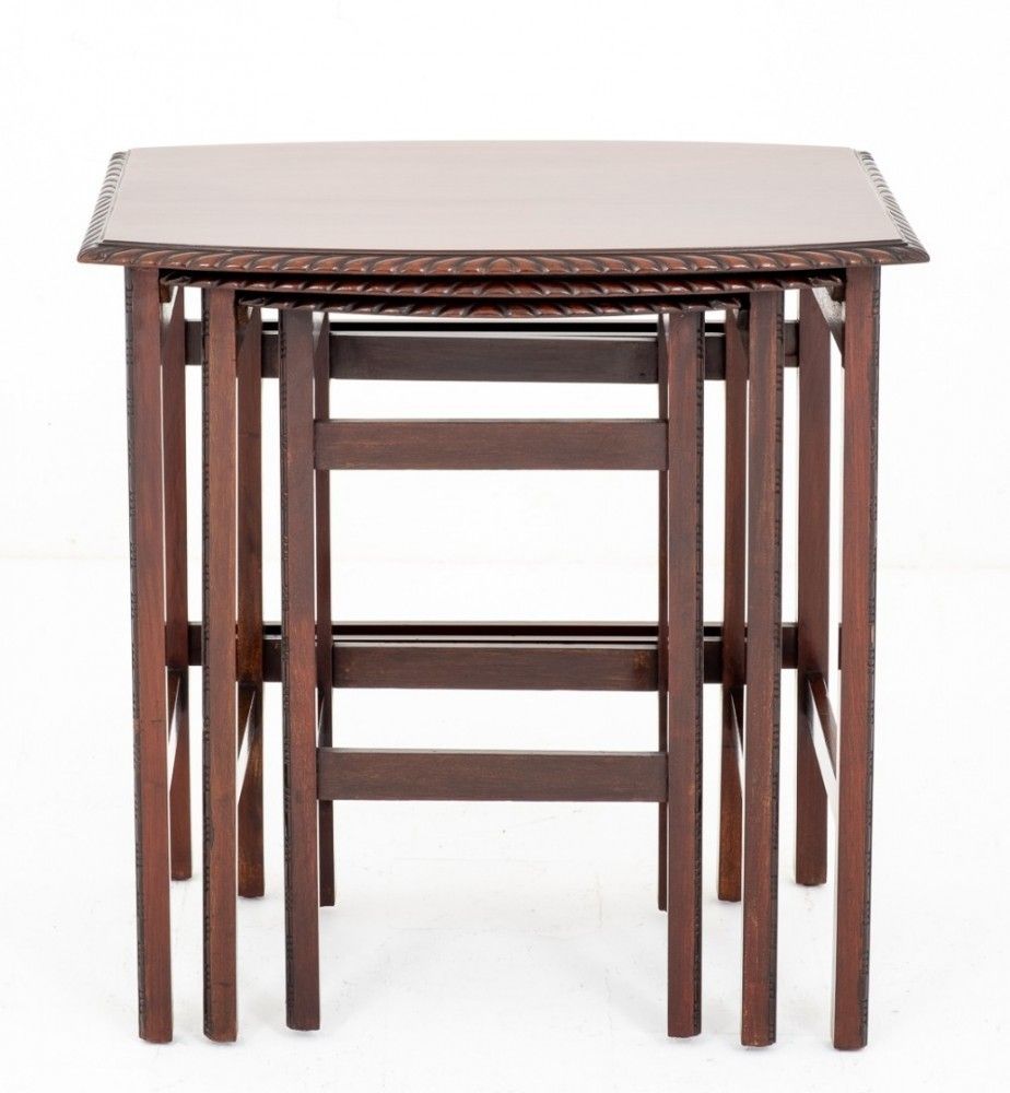 Mahogany Nest Of Tables Antique photo vinterior
