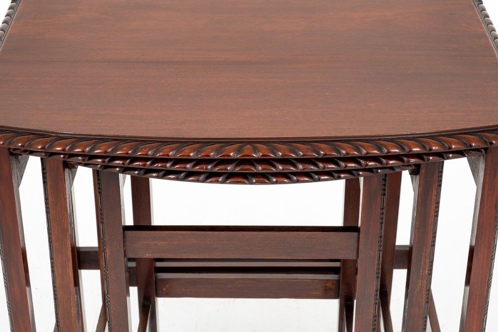 Mahogany Nest Of Tables Antique photo vintage
