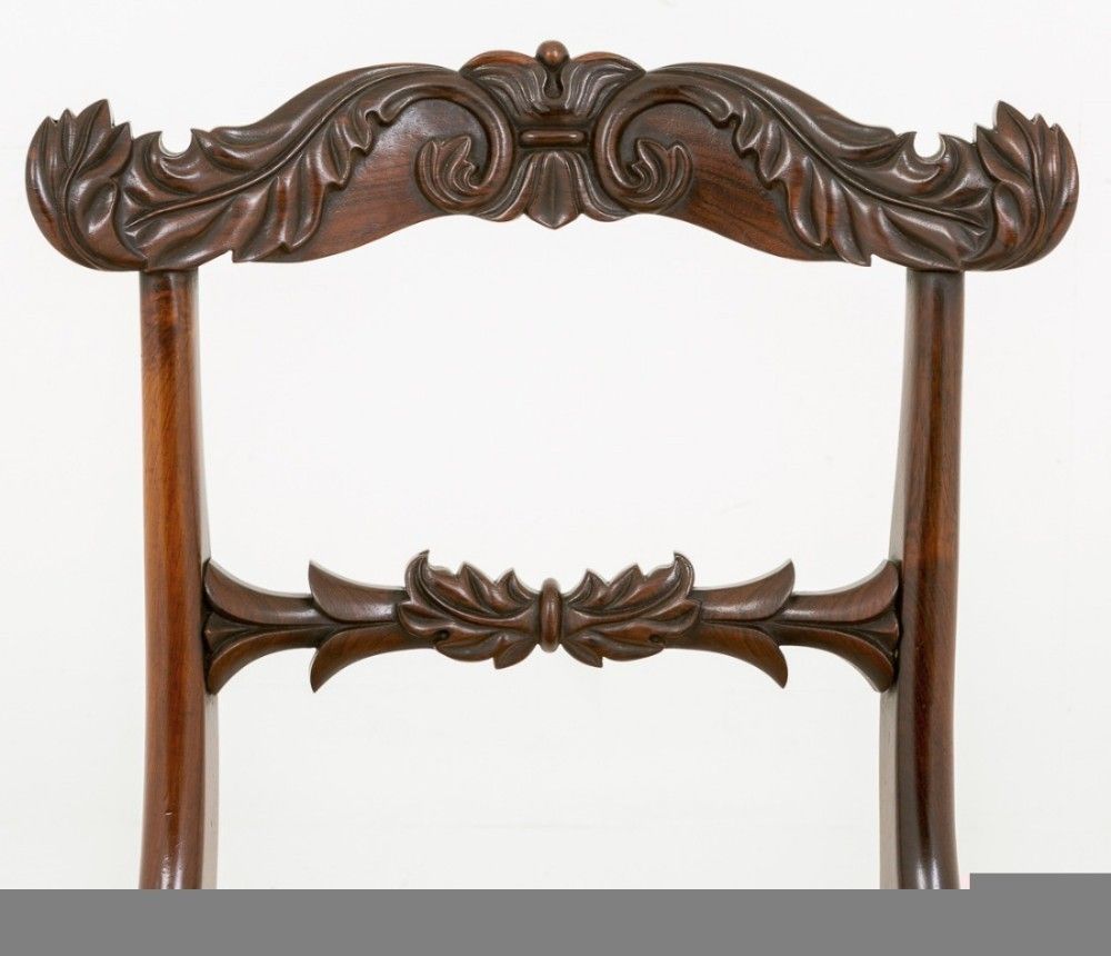 Pair Antique Regency Arm Chairs In Rosewood Dining Chair photo for sale