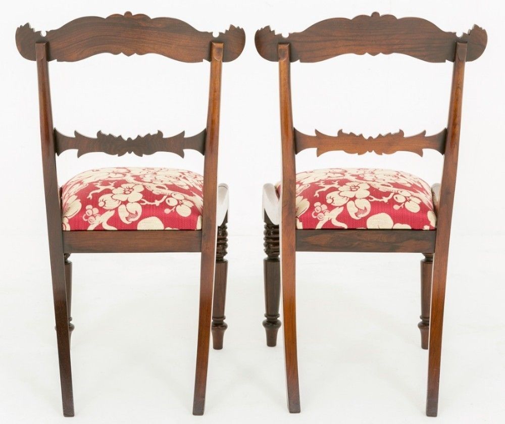 Pair Antique Regency Arm Chairs In Rosewood Dining Chair photo 895.0