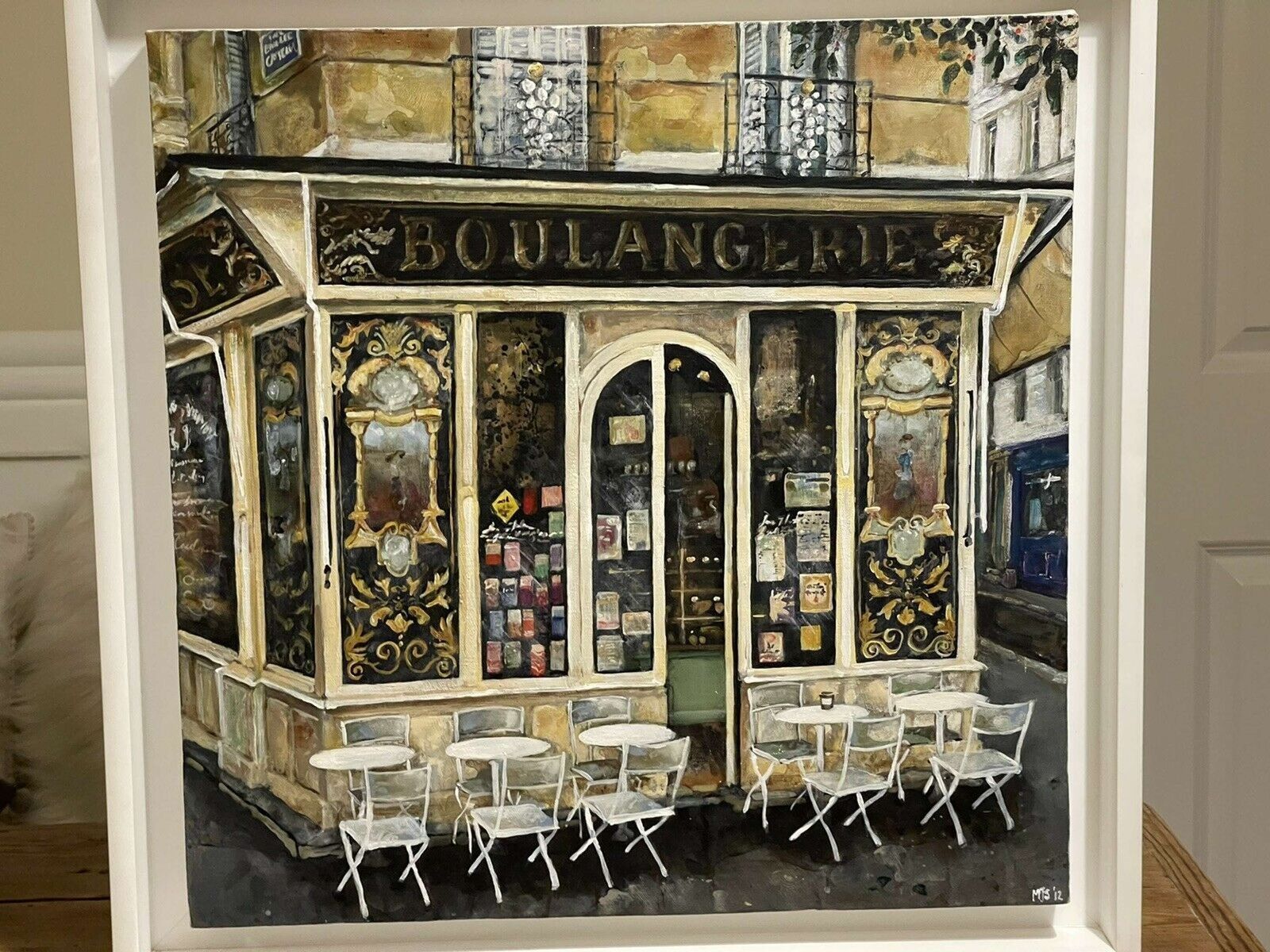 Melissa Sturgeon Boulangerie Vienniose Original Oil On Canvas Painting photo vinterior