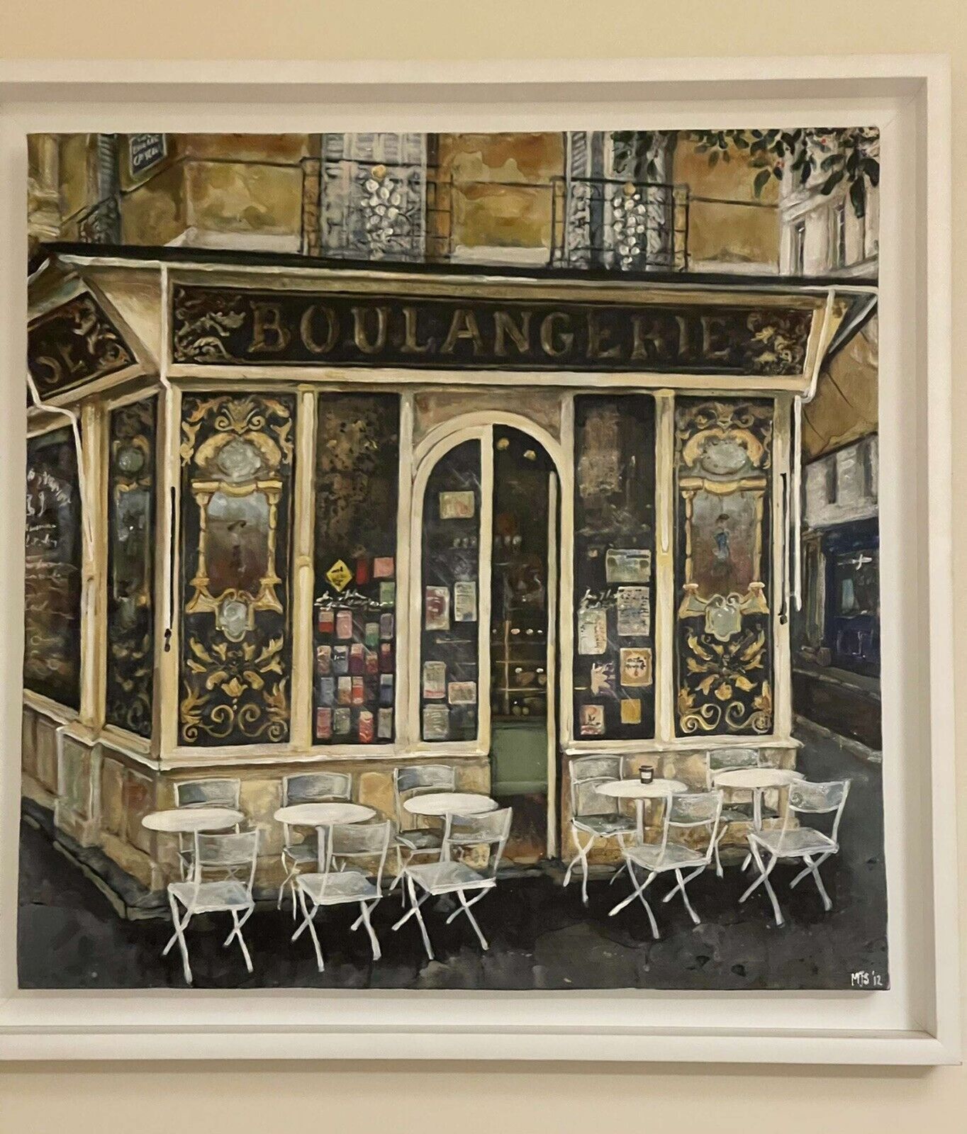photo furniture Melissa Sturgeon Boulangerie Vienniose Original Oil On Canvas Painting