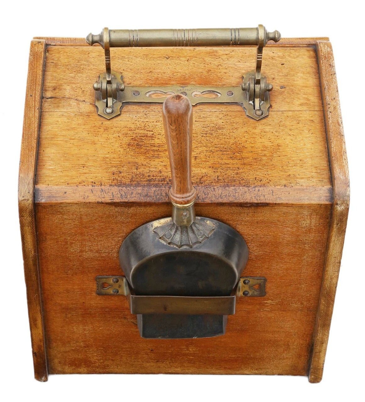 Antique Quality Oak Perdonium Coal Scuttle Box Or Cabinet C1900 photo 595.0