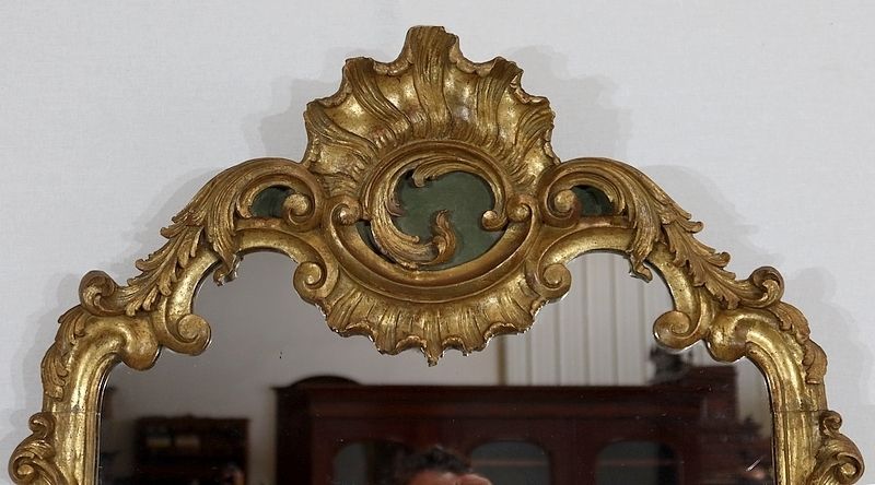 Rocaille Mirror In Golden Wood, Louis XV – 1900 photo Home Decor