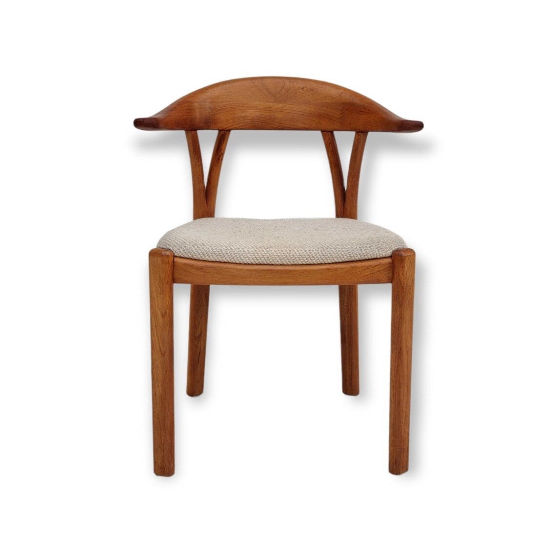 1960s, Danish Design  Armchair  Teak Wood  Wool  Original Condition