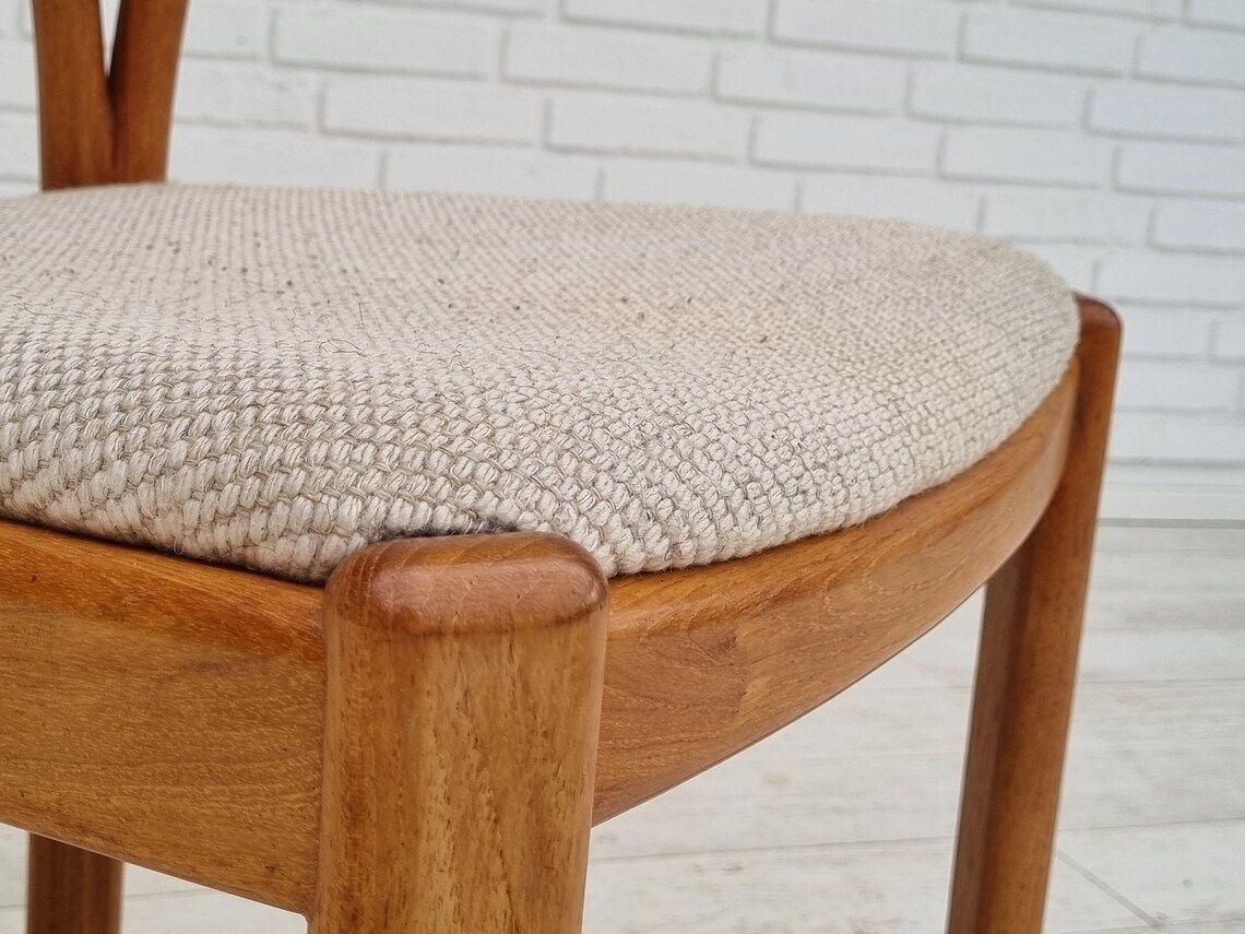 1960s, Danish Design  Armchair  Teak Wood  Wool  Original Condition photo vinterior