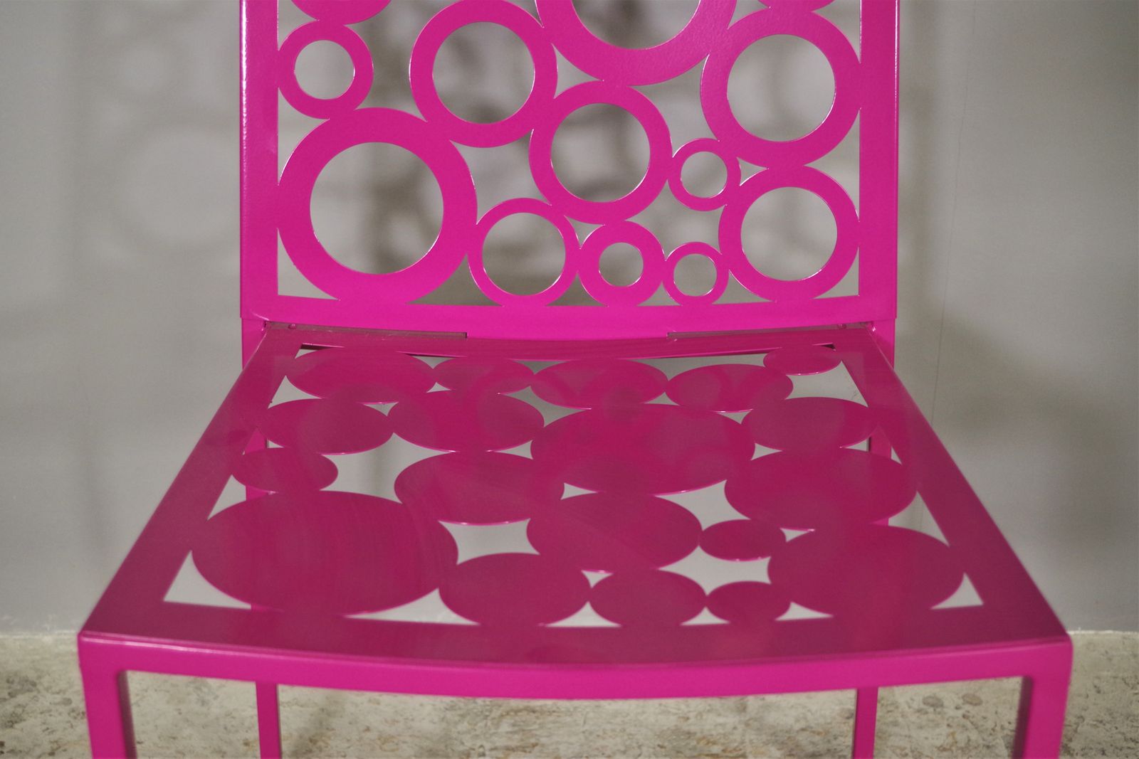 Set Of Six Papeete Iron Chairs photo vintage