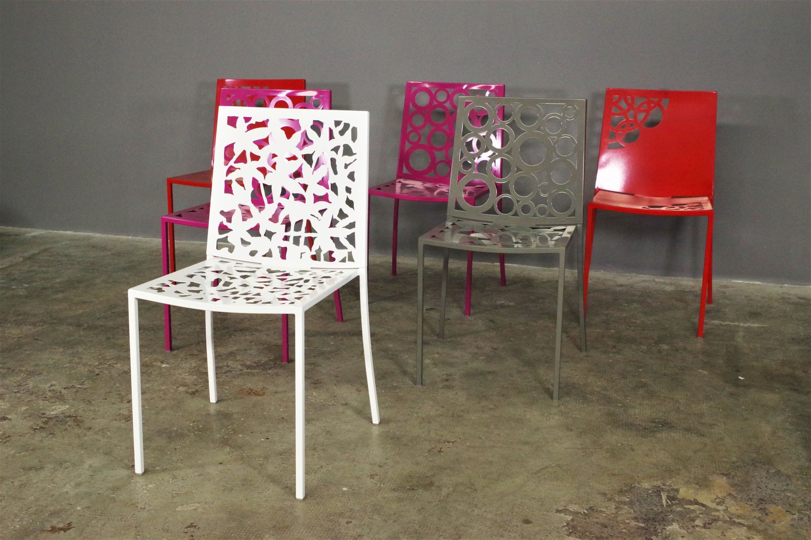 photo for sale Set Of Six Papeete Iron Chairs