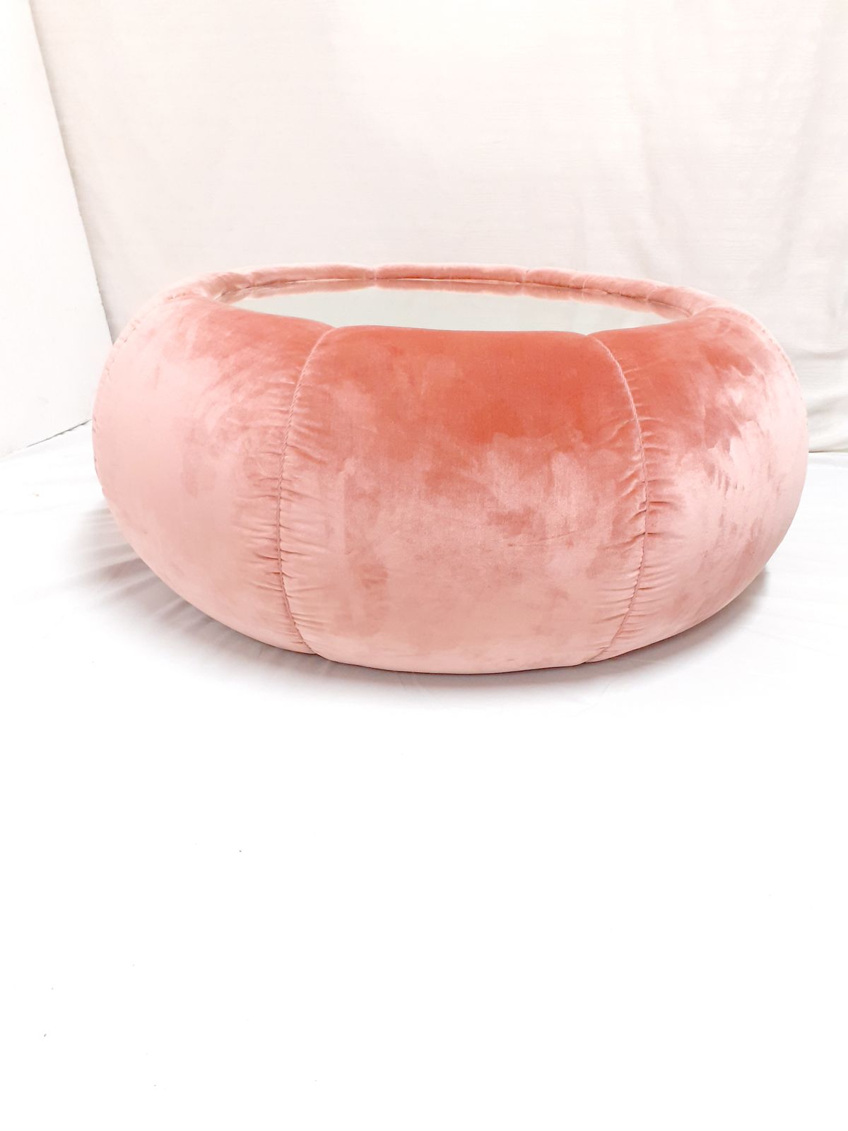 Pink Silk Velvet Pouff, Late 20th Century photo furniture