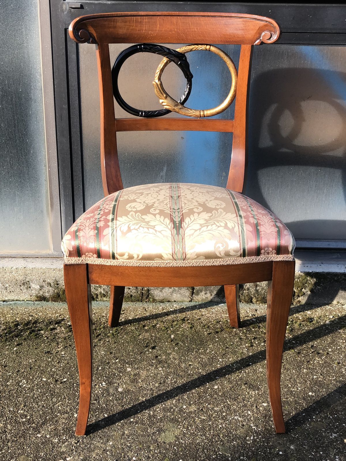 Pink Chair With Carved Snakes, 18th Century And Earlier photo for sale