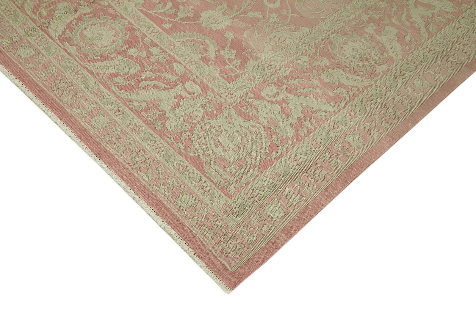 Tapis kilim vintage turc fait main en laine beige, 282 cm x 408 cm, années 1970 photo Textiles