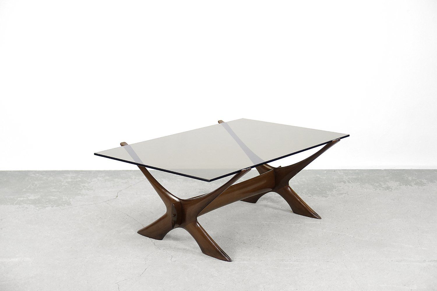 Modern Scandinavian Walnut Conditory Table By Fredrik Schriever 1960s