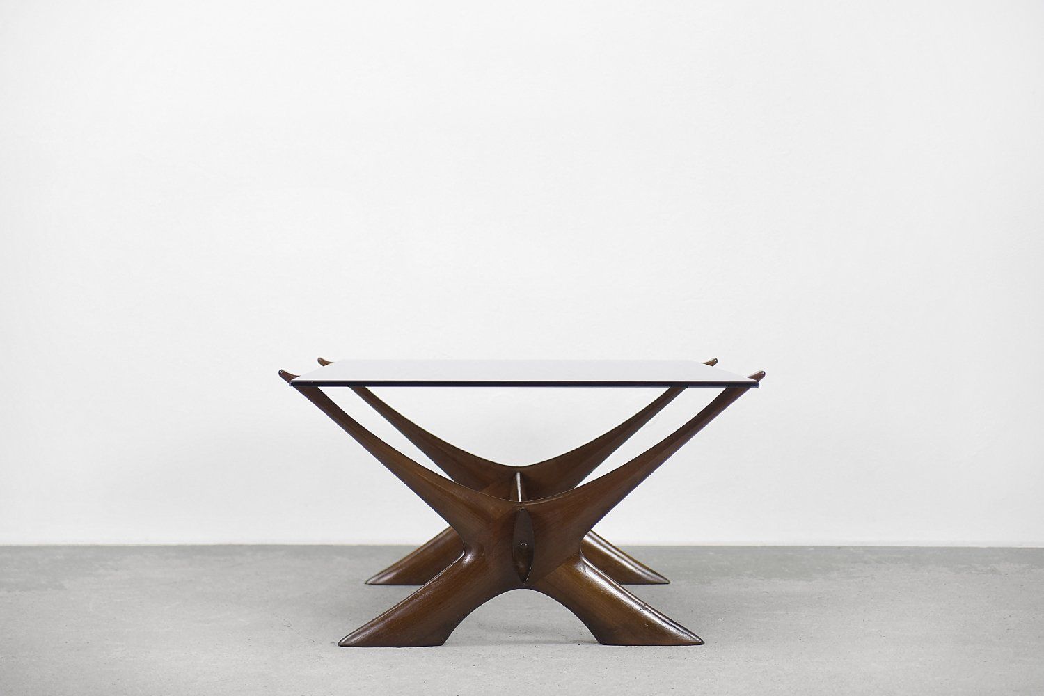 3688.0 Modern Scandinavian Walnut Conditory Table By Fredrik Schriever 1960s photo