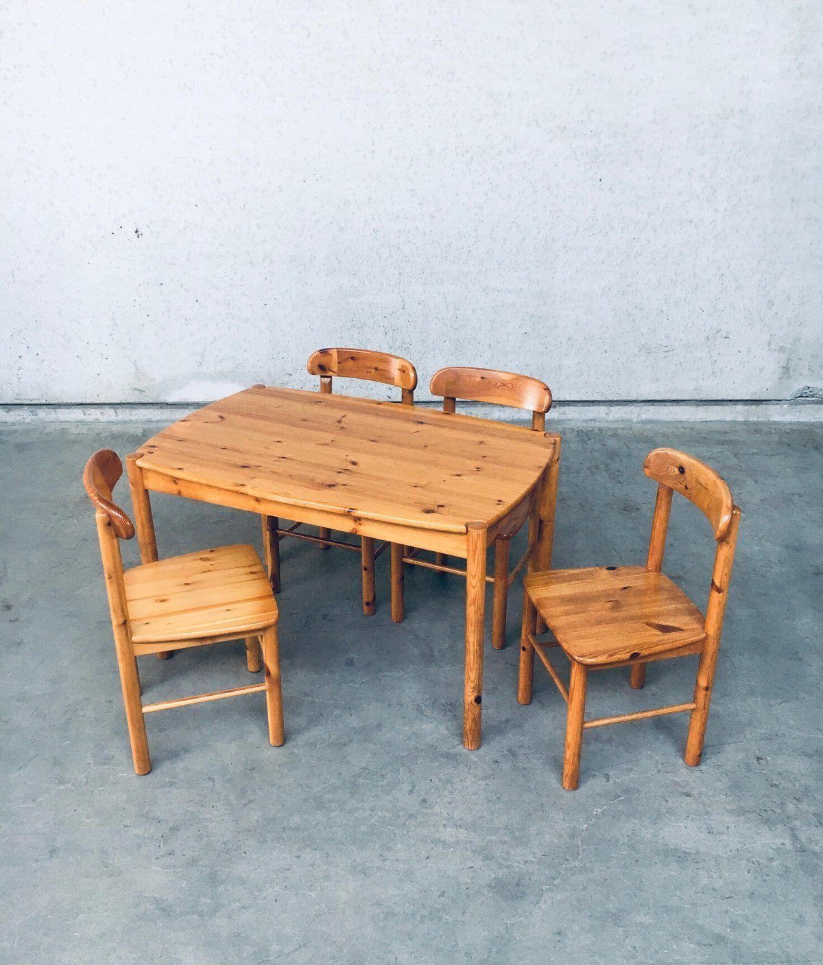 Deense Grenenhouten Stoelen En Tafel In De Stijl Van Rainer Daumiller, Ca. 1975 photo 1178.0
