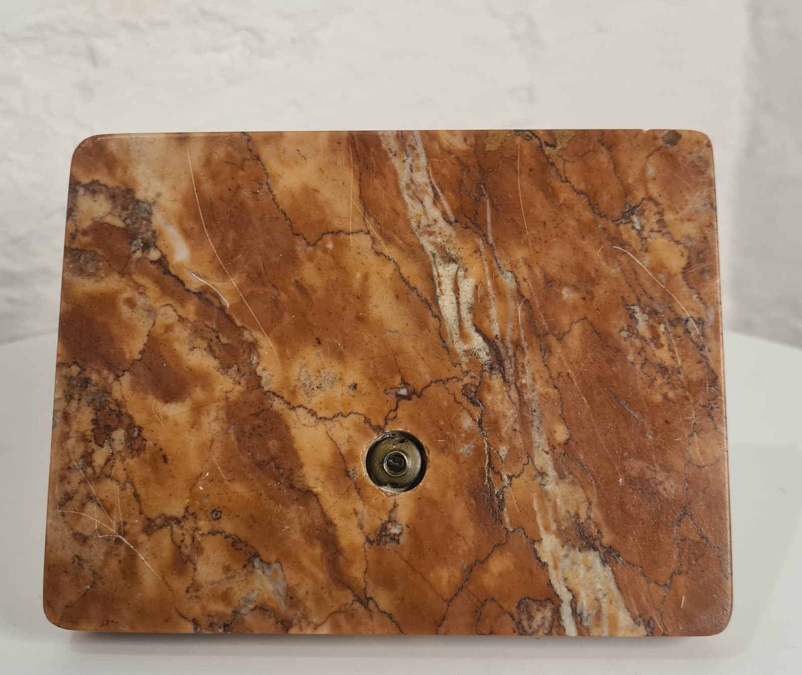 photo furniture Art Deco Marble And Bronze Desk Tidy / Vide Poche / Paperweight