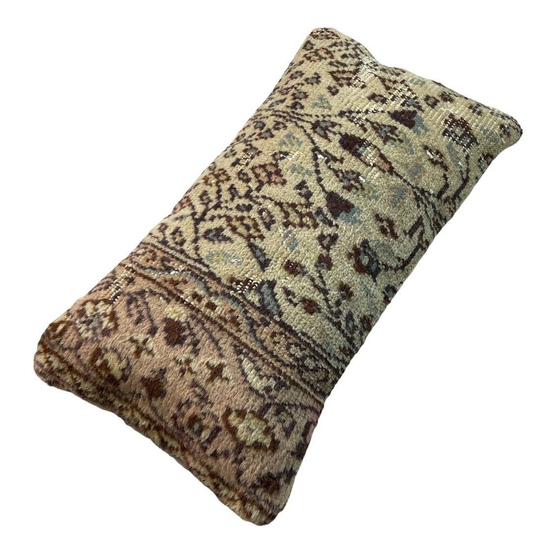 12'' X 24'' Vintage Hand Made Rug Cushion Cover, 30 X 60 Cm Decorative Rug Pillow Cover, Large Vintage Turkish Rug Cushion Cover photo buy