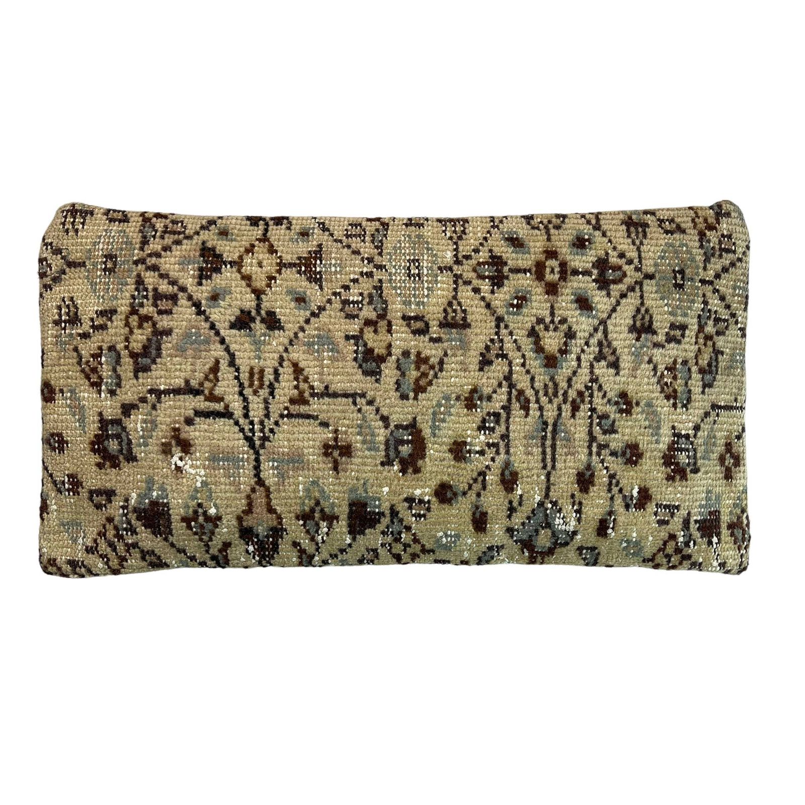 Vintage Hand Made Rug Cushion Cover, Decorative Rug Pillow Cover, Large Vintage Turkish Rug Cushion Cover