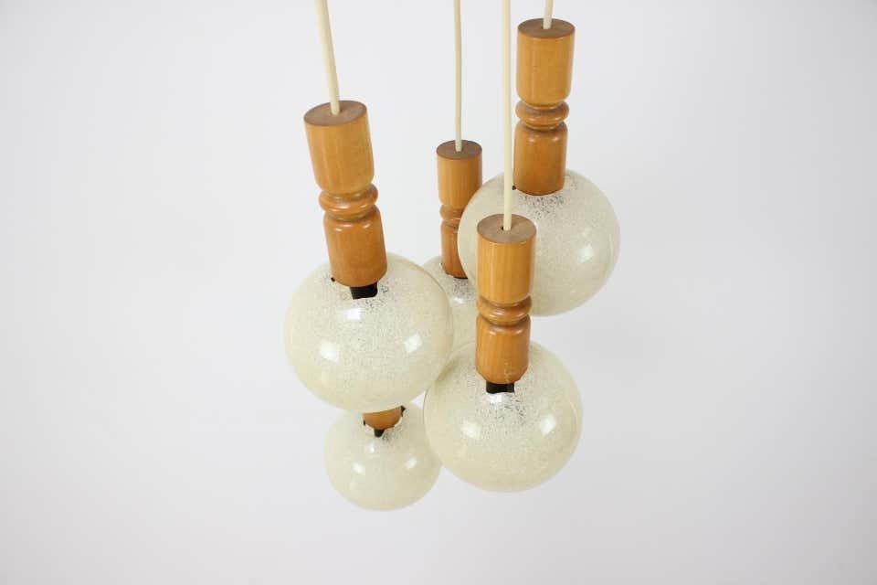 Midcentury Adjustable Chandelier By Pokrok žilina, 1970s photo vinterior