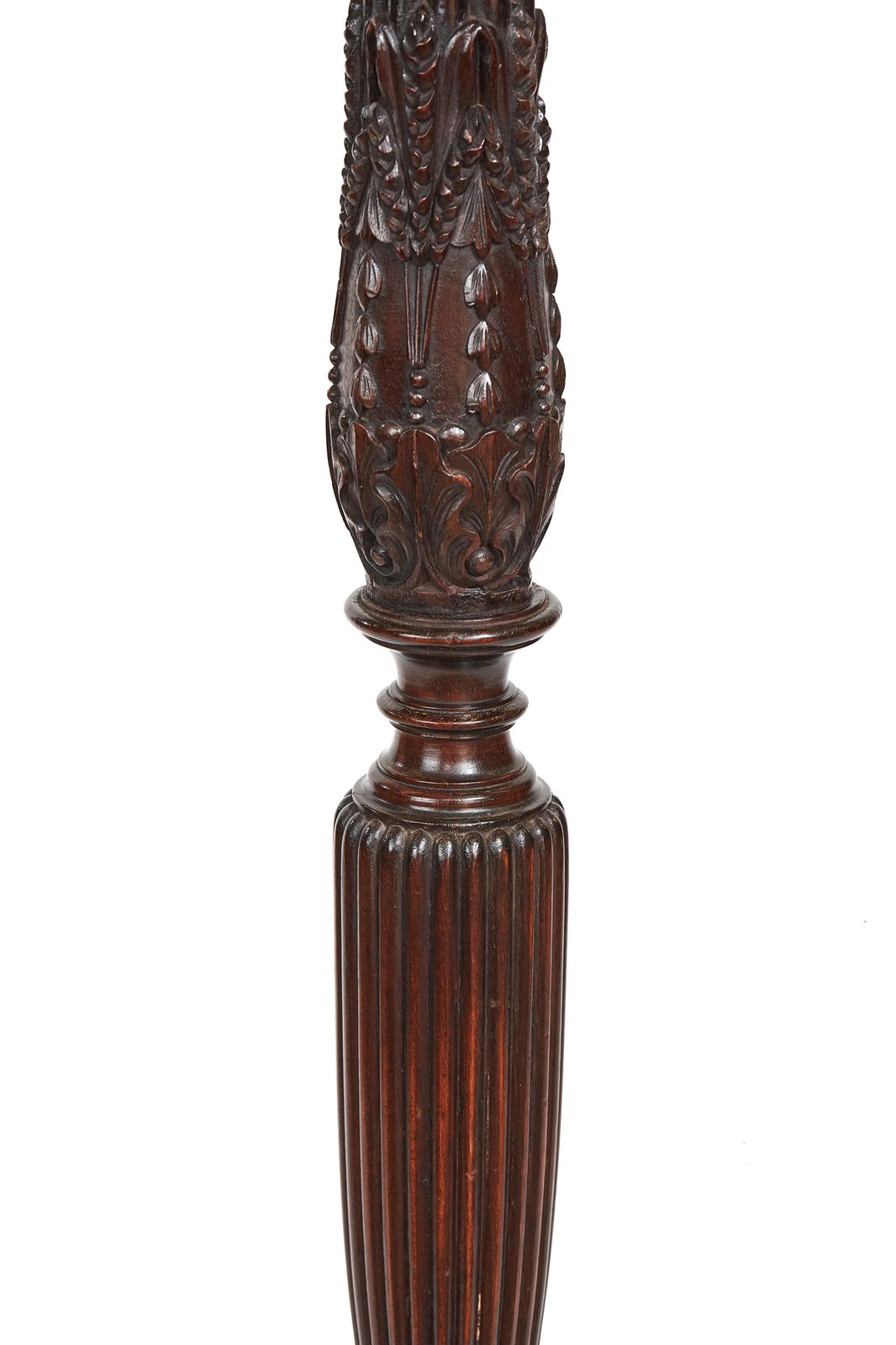 Edwardian Mahogany & Carved Torchere Stand photo 340.0