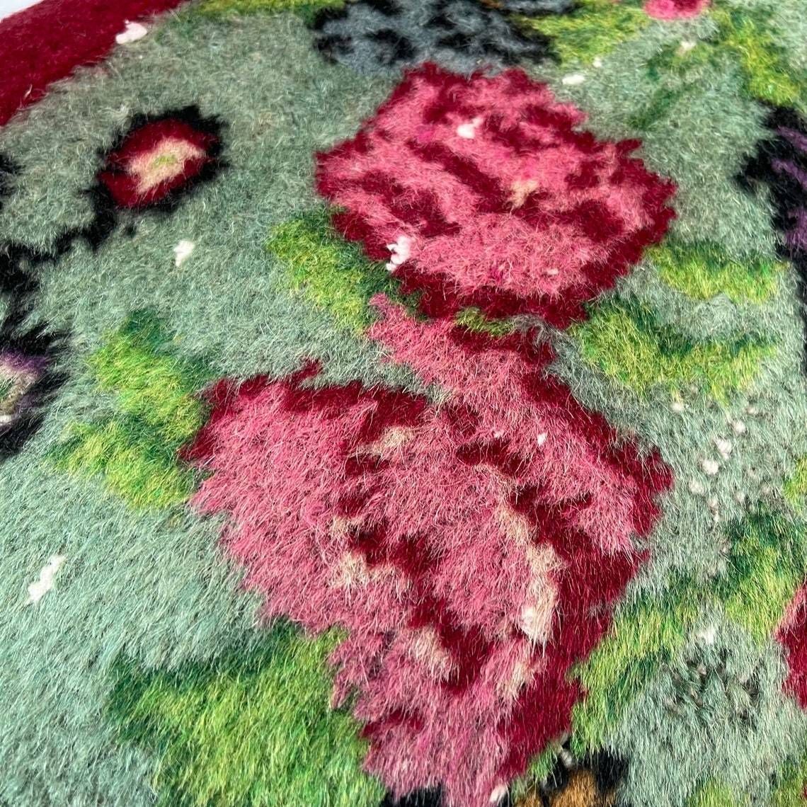 Vintage Hand Made Rug Cushion Cover, 30 X 60 Cm Decorative Rug Pillow Cover, Large Vintage Turkish Rug Cushion Cover photo Textiles