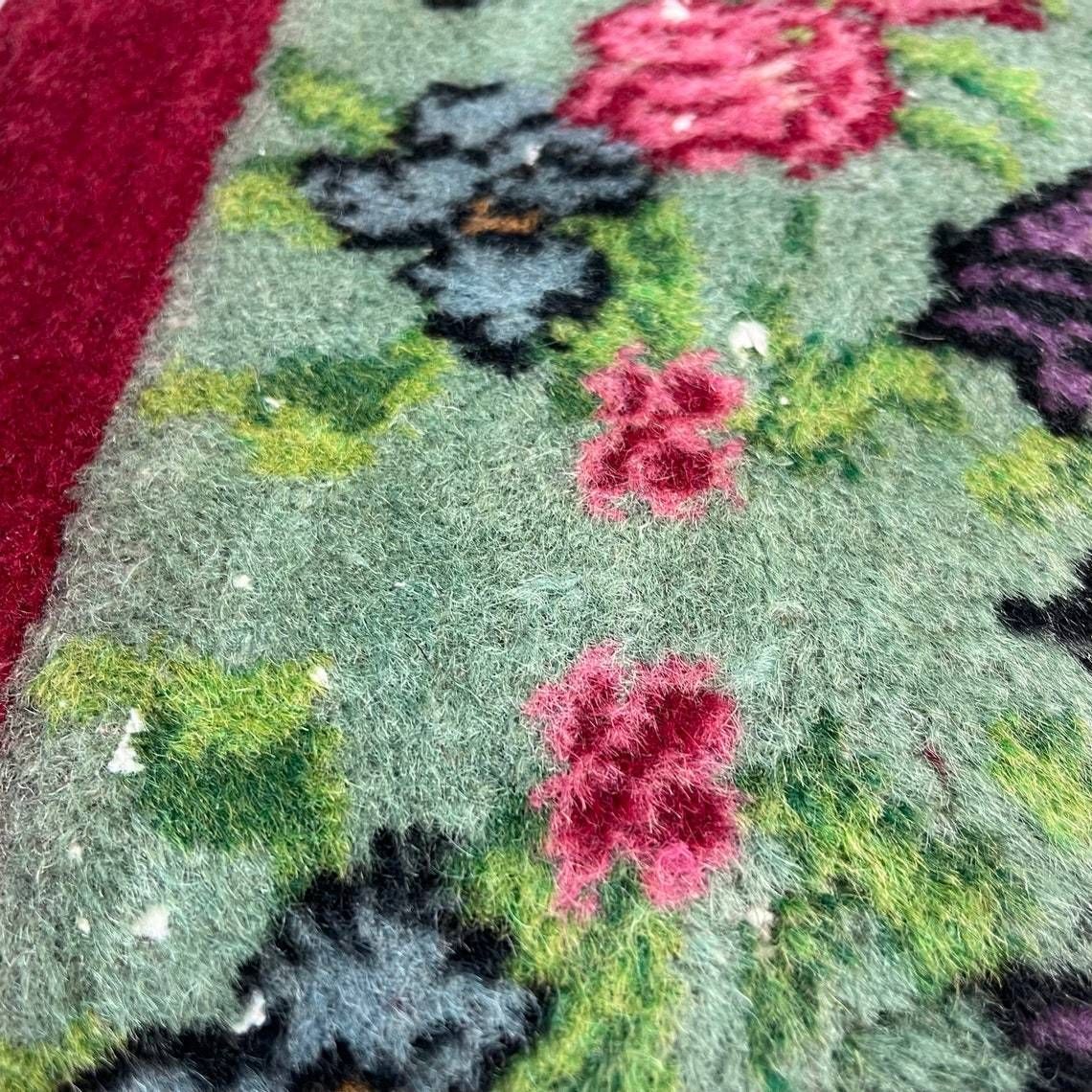 photo for sale Vintage Hand Made Rug Cushion Cover, 30 X 60 Cm Decorative Rug Pillow Cover, Large Vintage Turkish Rug Cushion Cover