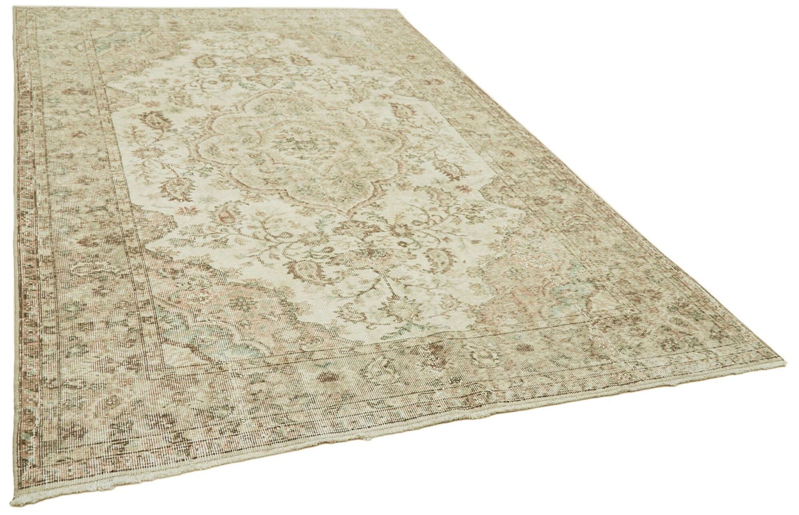Handmade One Of A Kind Beige Turkish Vintage Rug   287 X 193 Cm photo furniture