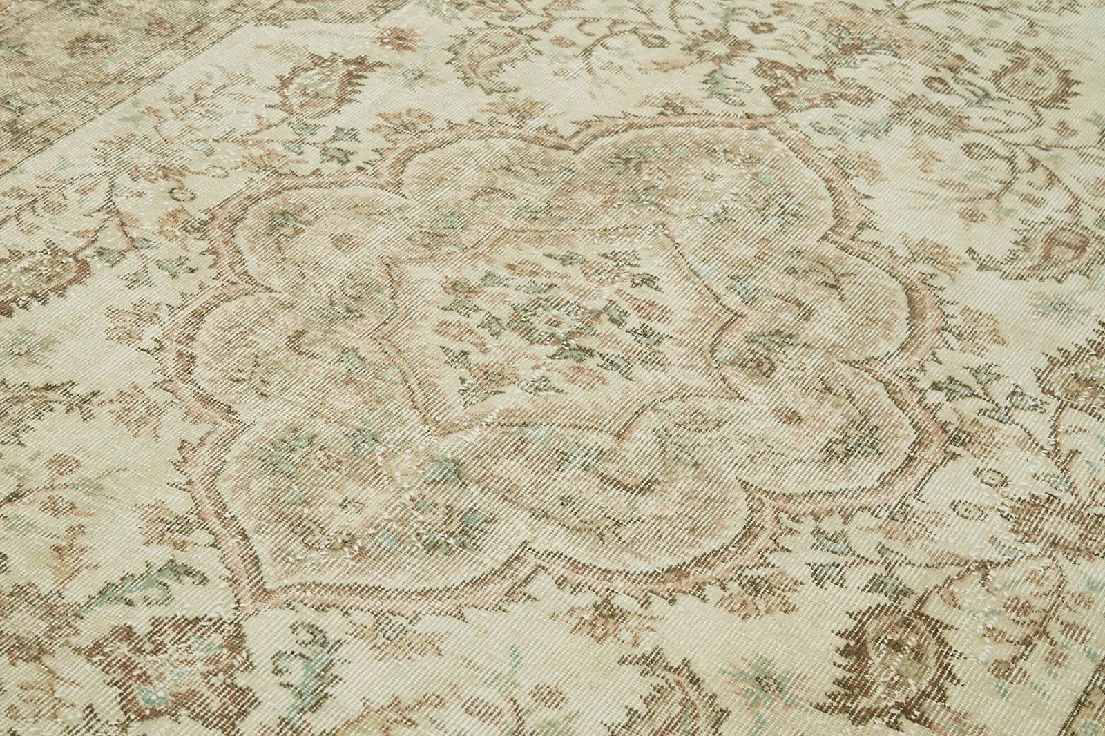 Handmade One Of A Kind Beige Turkish Vintage Rug   287 X 193 Cm photo 1016.0
