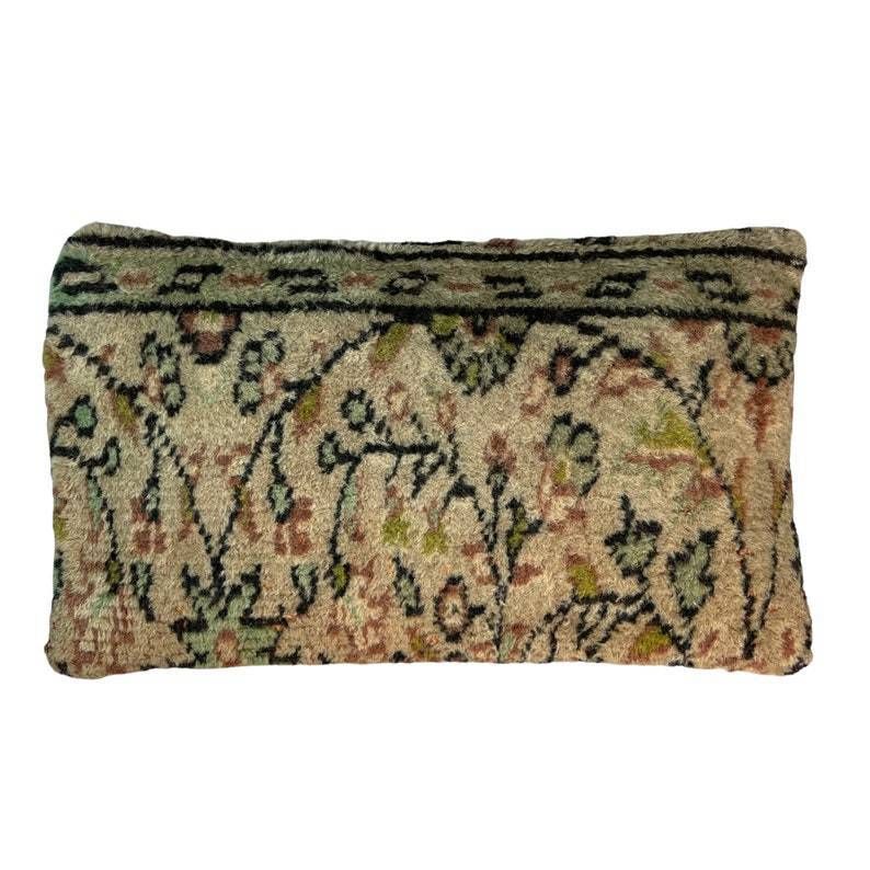 Vintage Hand Made Rug Cushion Cover 30 X 50 Cm Decorative Pillow Large Turkish Rug photo Textiles