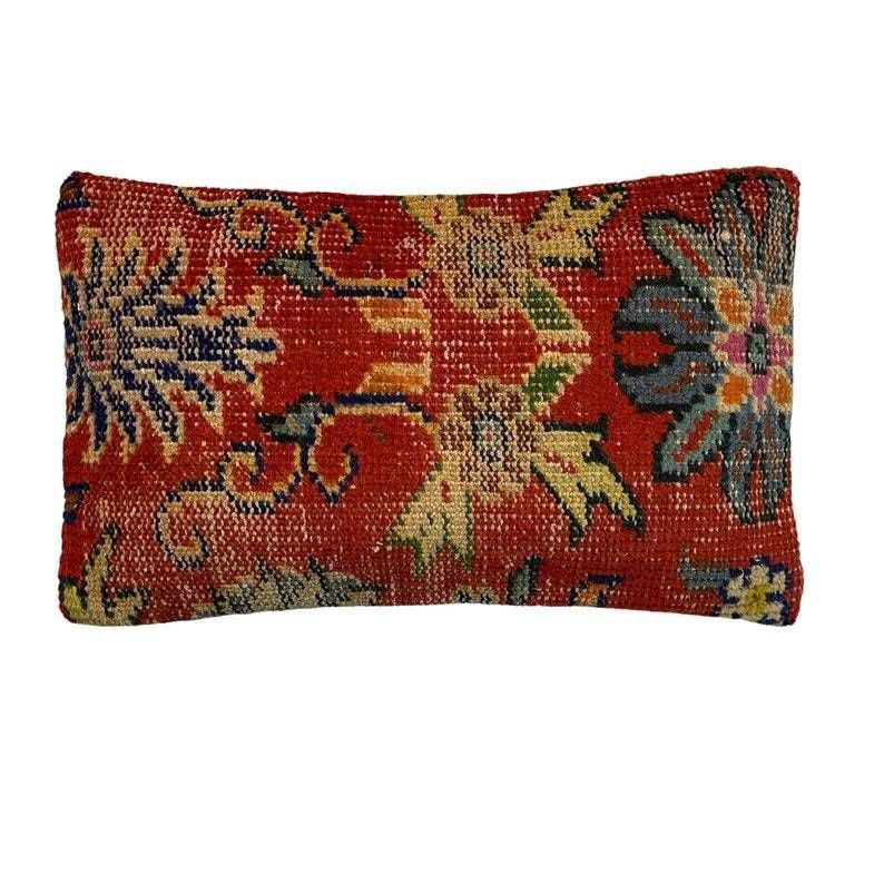 Vintage Hand Made  30 X 50 Cm Decorative Rug Large Turkish Cushion Pillow Cover photo 59.0