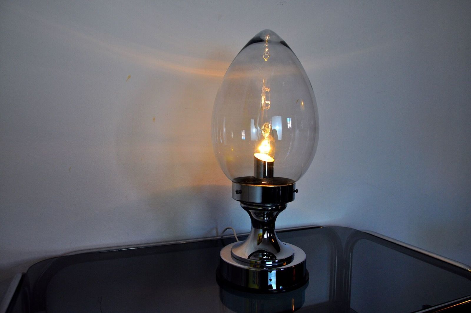 Membrane Lamp In Murano Glass Italy 1960s photo vintage