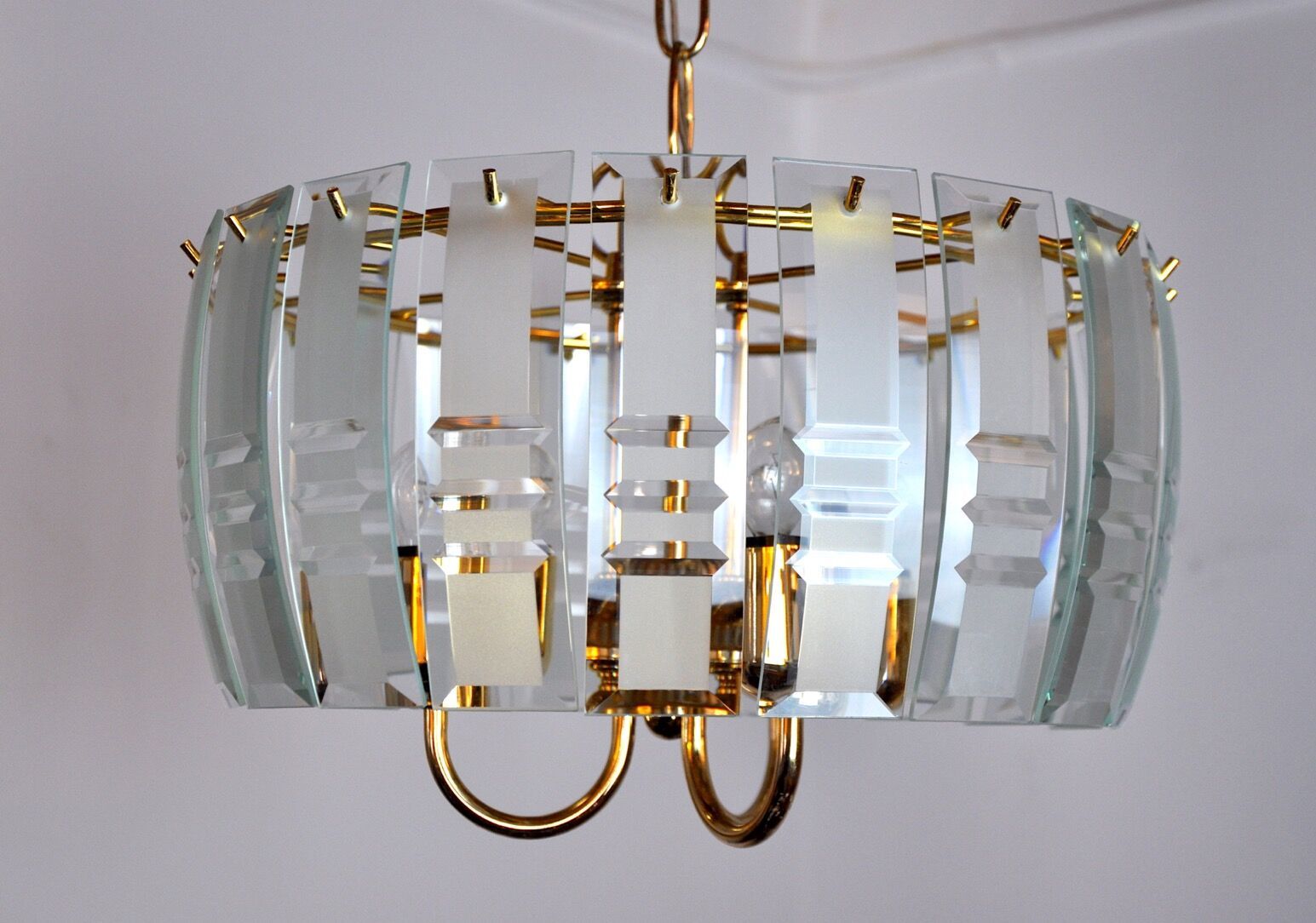 Blue Veca Chandelier In Murano Glass Italy 1970 photo furniture