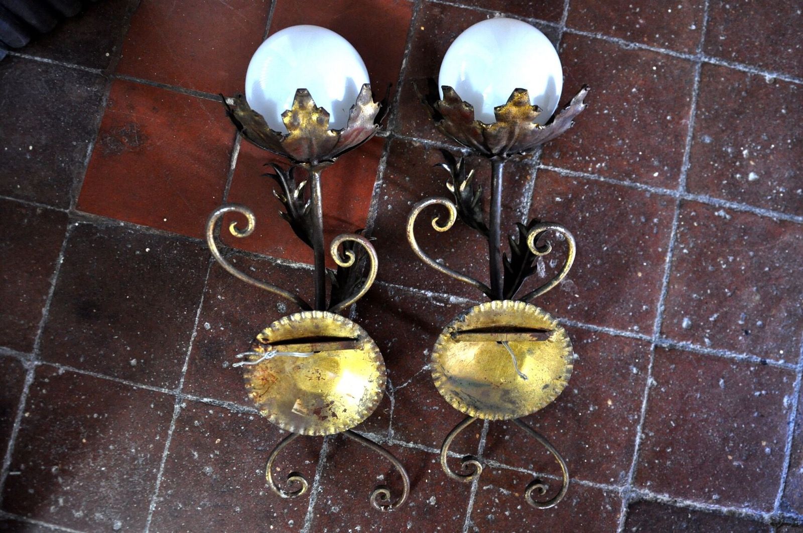 Pair Of Floral Sconces By Ferro Arte, Spain, 1960 photo buy