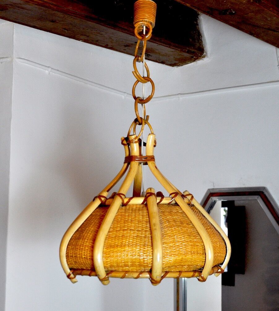 photo furniture Rattan Suspension France 1960, 1960s
