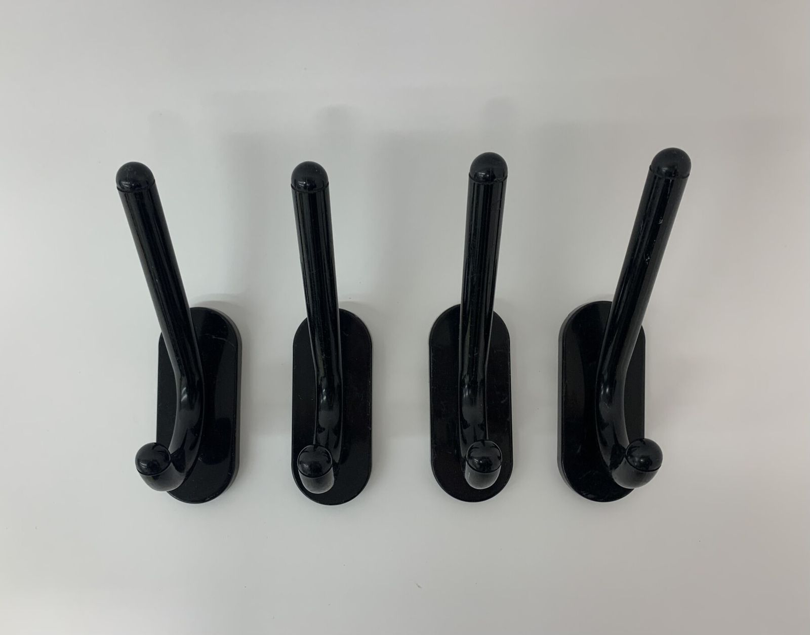 Set Of 4 Con & Con Italian Black Wall Coat / Towel Hangers , 1970’s photo furniture