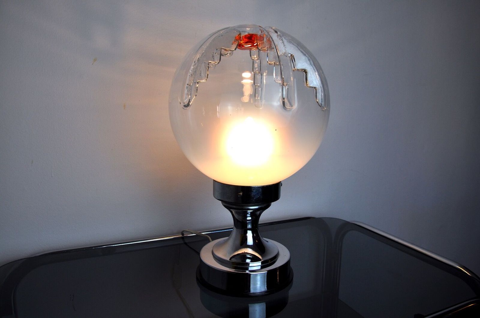 Mazzega Xxl Two Tone Lamp, Murano, Italy, 1970 photo for sale