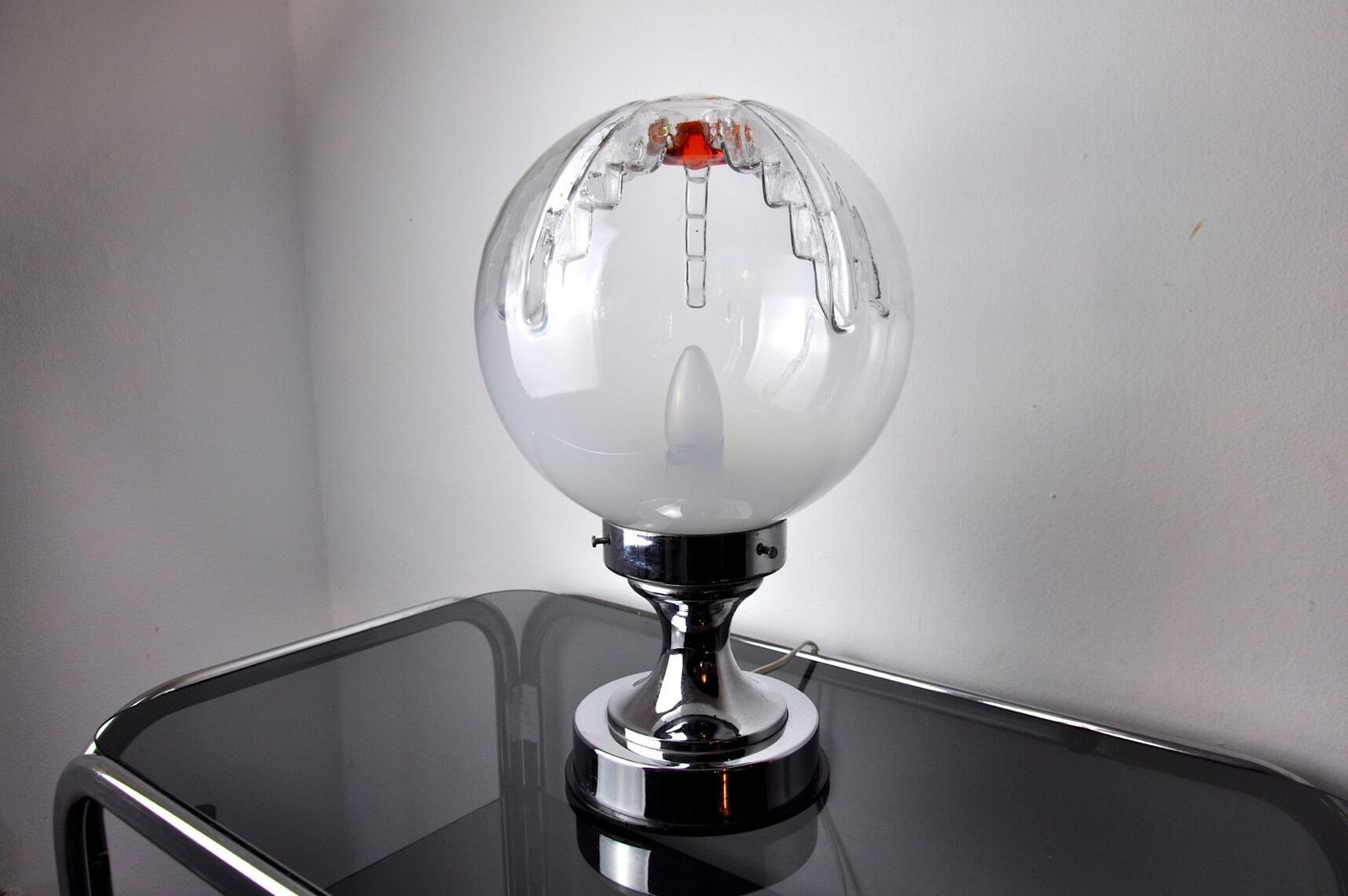 Mazzega Xxl Two Tone Lamp, Murano, Italy, 1970 photo Lighting
