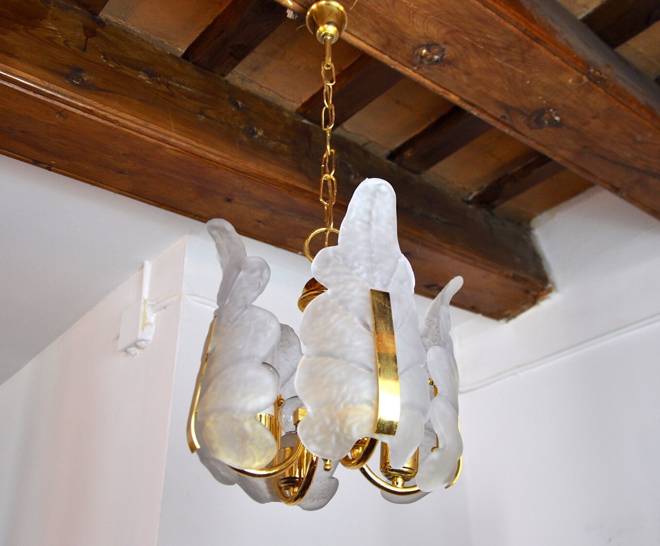 "Leaf" Chandelier By Carl Fagerlund, Murano Glass, Germany, 1970 photo buy