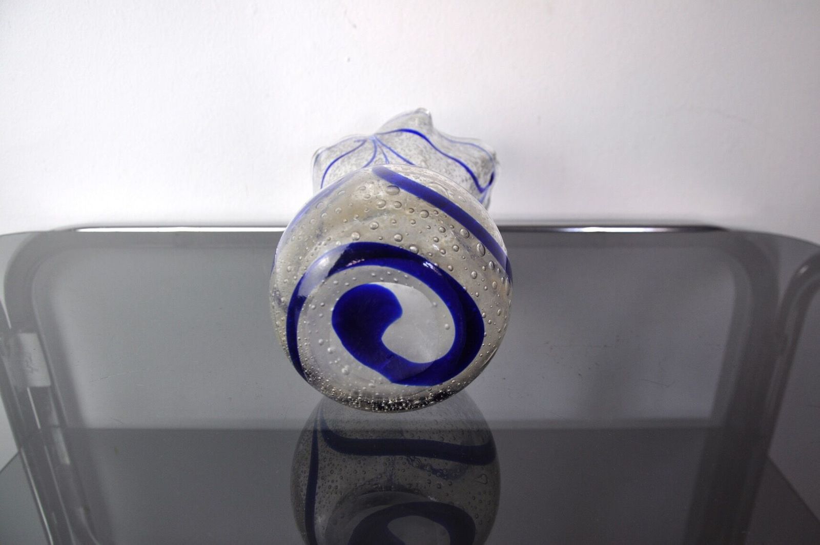 Blue Seguso Vase In Murano Glass, Italy, 1960 photo for sale