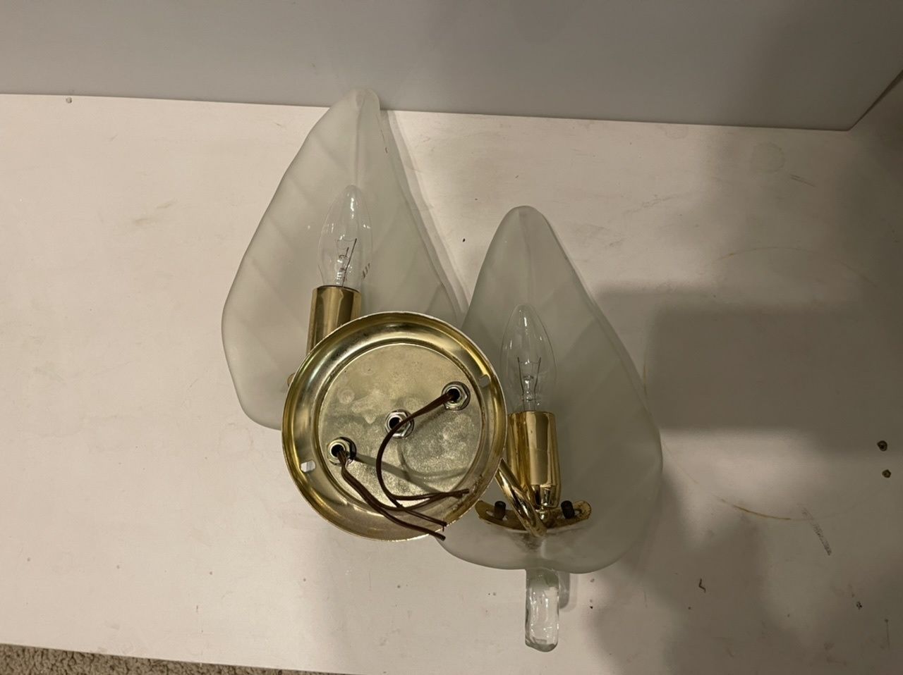 Italian Midcentury Murano Glass Sconces Set Of 2 photo for sale