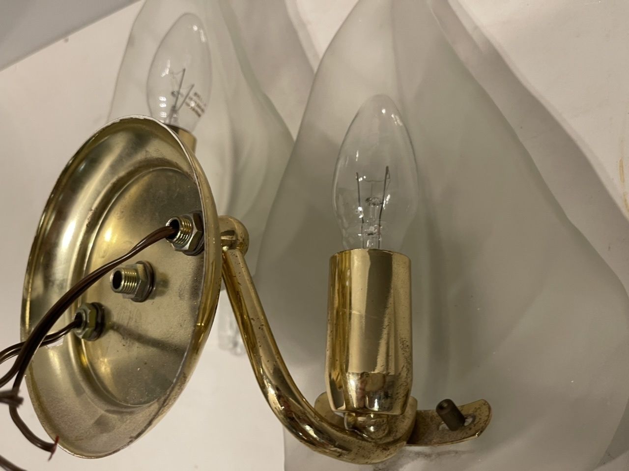Italian Midcentury Murano Glass Sconces Set Of 2 photo vinterior